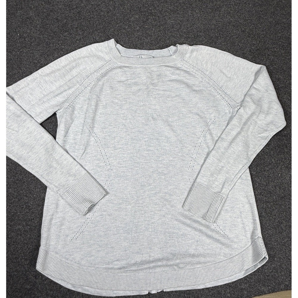 Lululemon Lead With Your Heart Open Back Sweater Lightweight Soft Blue Size 10